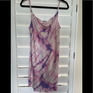 Tie dye mini strappy dress